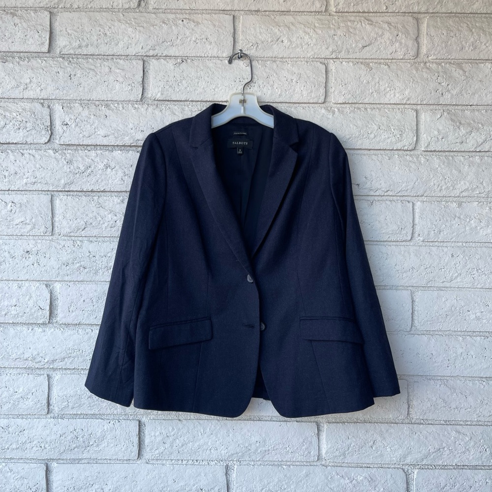 Talbots - Navy Blue Fitted Blazer